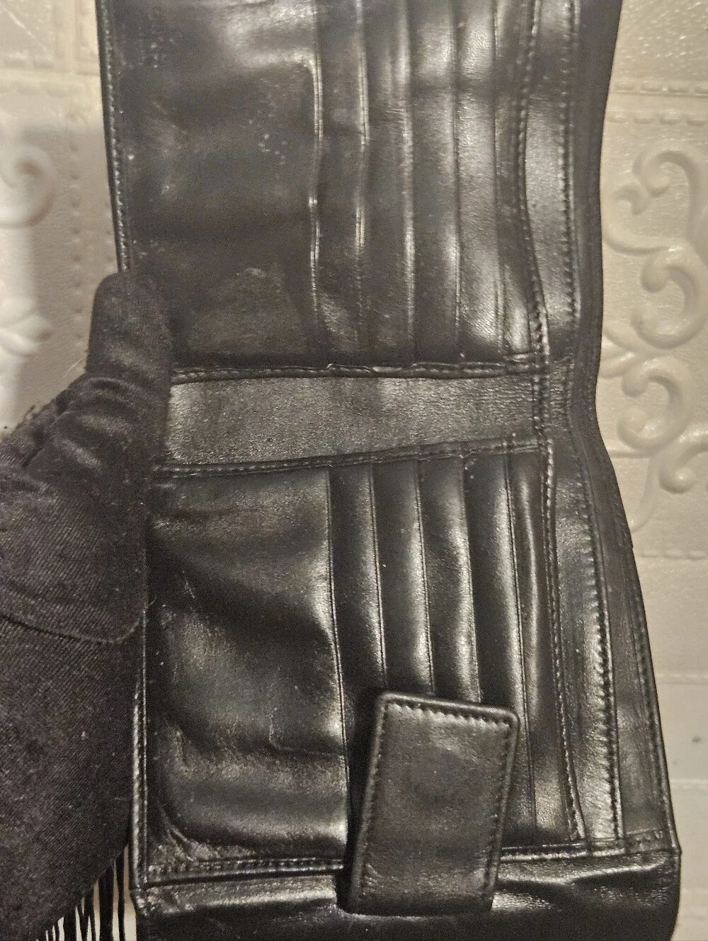 Gucci Black GG Canvas & Leather Compact Wallet Authentic With Coin Pocket